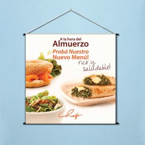 Pendón para colgar 100x100