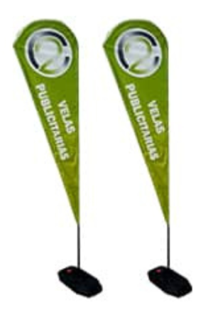 Bandera tipo pluma Talla M